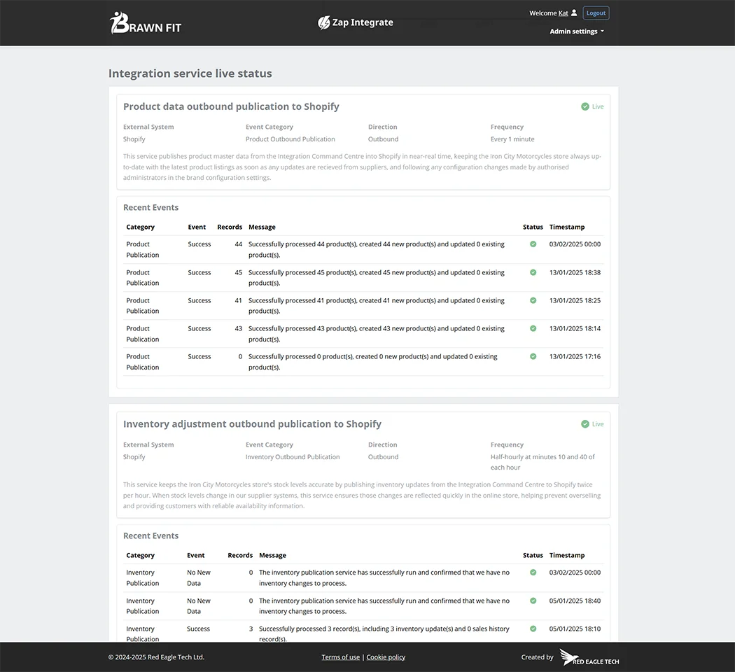 Zap Integrate Dashboard View 2